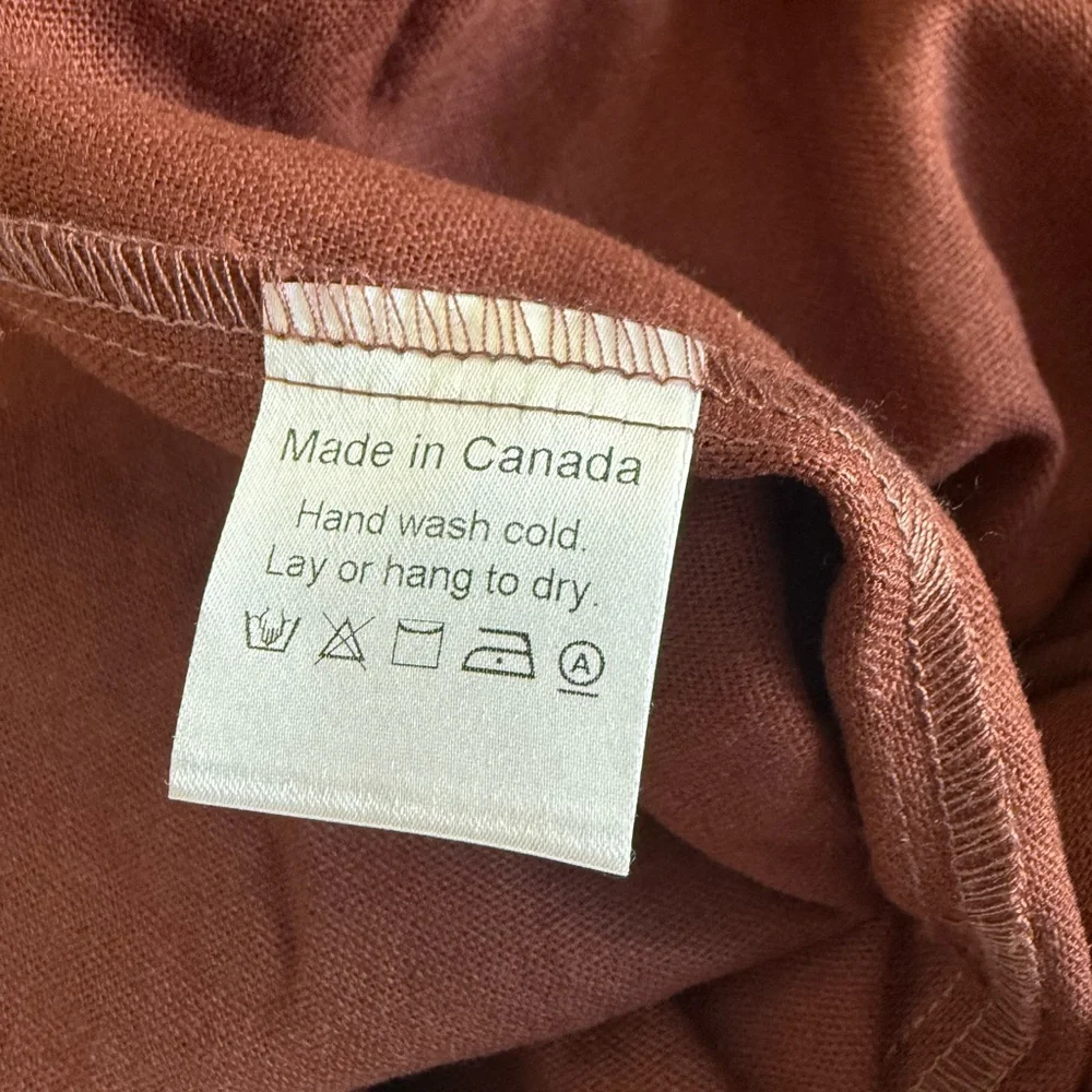 NWT Park & Fifth Linen Blend Brown Asymmetrical Midi Dress - Picture 13 of 15